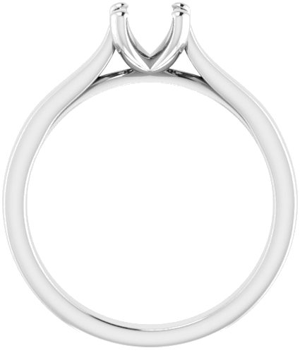 Sužadėtuvių Žiedas 14k white gold Round 5.5mm (2)