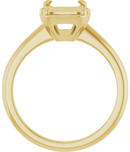 Sužadėtuvių Žiedas „Claw-Prong Solitaire Bezel-Style“ 14k yellow gold Emerald 8.5mm x 6.5mm (2)