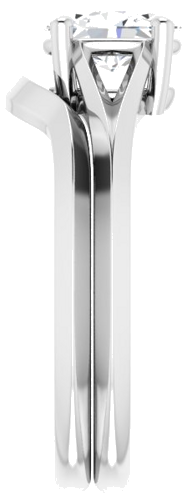 Sužadėtuvių Žiedas „Solitaire“ 585 Baltojo Aukso Oval 7mm x 5mm (9)