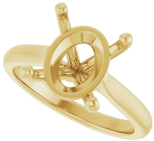 Sužadėtuvių Žiedas 14k yellow gold Oval 12mm x 10mm (5)