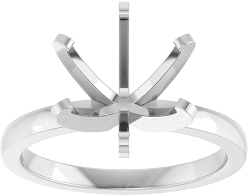 Sužadėtuvių Žiedas „Solitaire“ 585 Baltojo Aukso Round 9.4mm (3)