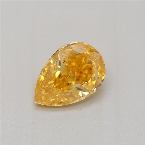0.51 carat Fancy Vivid Yellow-VVS2 Natūralus Pear Deimantas (1)