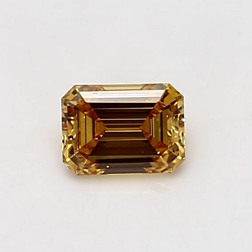 0.53 carat Fancy Orangey Yellow-VVS2 Natūralus Emerald Deimantas (1)