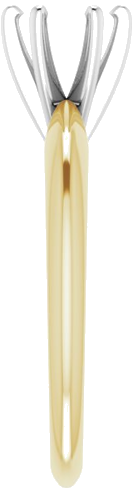 Sužadėtuvių Žiedas „Solitaire“ 585 Baltojo Ir Geltonojo Aukso Round 5.7mm x 6mm (4)