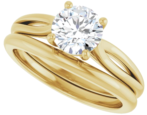 Sužadėtuvių Žiedas „Solitaire“ 14k yellow gold Round 6.5mm (10)