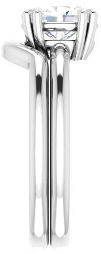 Sužadėtuvių Žiedas „Solitaire“ 585 Baltojo Aukso Oval 8mm x 6mm (9)