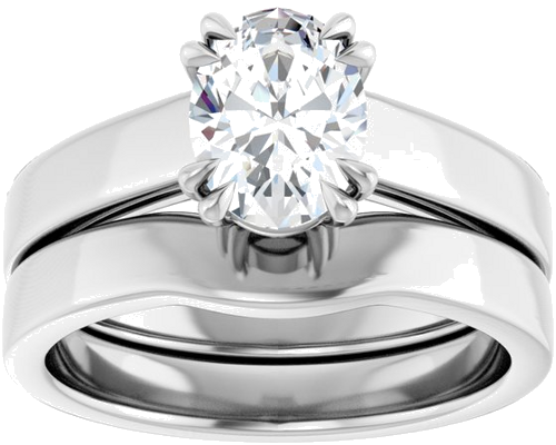 Sužadėtuvių Žiedas „Solitaire“ 925 Sidabro Oval 8mm x 6mm (8)