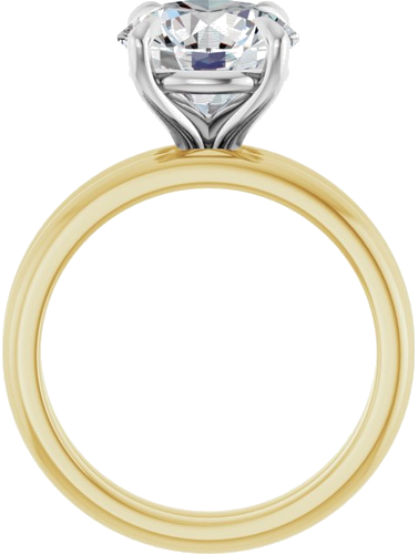 Sužadėtuvių Žiedas „Claw-Prong“ 14k yellow/white gold Round 9.4mm (7)