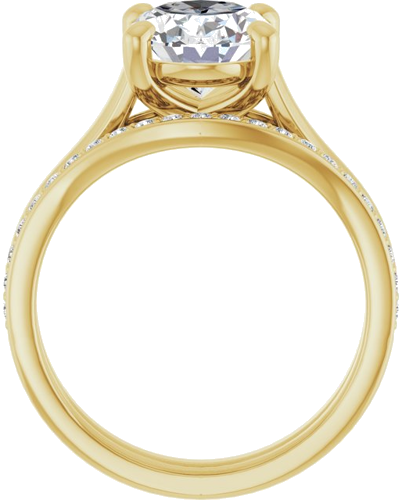 Sužadėtuvių Žiedas „Solitaire“ 10k yellow gold Oval 10mm x 8mm (7)