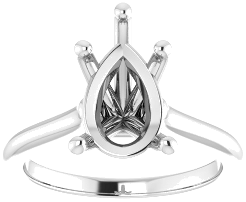 Sužadėtuvių Žiedas „Solitaire“ 950 Platinos Pear Shape 12mm x 8mm (3)