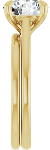 14K Yellow  8.2 mm Round Solitaire Engagement Ring Mounting (9)