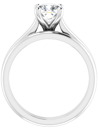 Sužadėtuvių Žiedas „Solitaire“ 585 Baltojo Aukso Cushion 6mm (7)