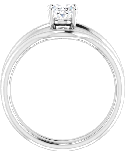 10K White 7x5 mm Oval Engagement Ring Mounting (7)