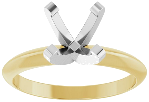 Sužadėtuvių Žiedas „Lightweight Solitaire“ 14k yellow/white gold Square 5mm (3)