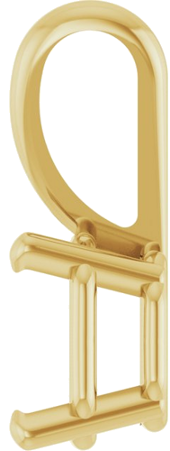 Pakabukas „Solitaire“ 14k yellow gold Asscher 7mm (3)