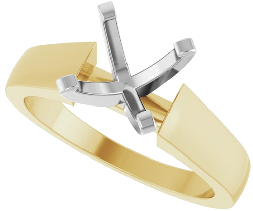 Sužadėtuvių Žiedas „Solitaire“ 14k yellow/white gold Round 8.8mm (5)