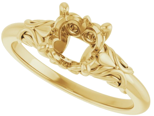 Sužadėtuvių Žiedas „Solitaire“ 14k yellow gold Round 7mm (5)