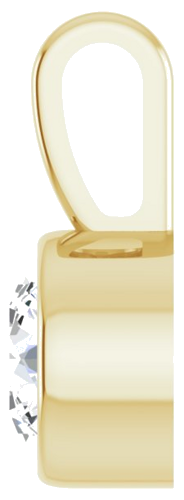 14K Yellow 4.5 mm Round Bezel-Set Solitaire Pendant Mounting (6)