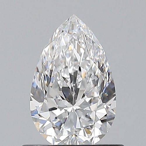0.7 carat D-VS2 Natūralus Pear Deimantas (1)