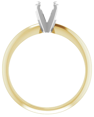 Sužadėtuvių Žiedas „Lightweight Solitaire“ 14k yellow/white gold Round 5.2mm (2)