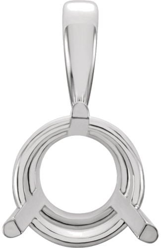 Platinum 7 mm Round 3-Prong Pendant Mounting (1)