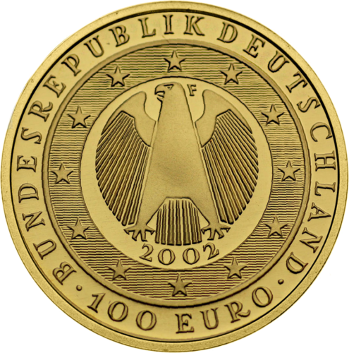 100 euro Introduction of the euro 2002 Germany Gold coin (2)