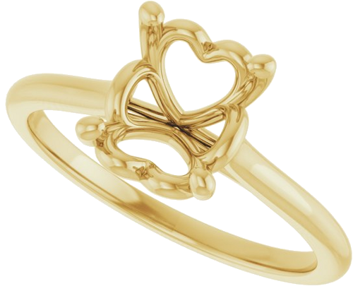 14K Yellow  9x7 mm Oval Solitaire Engagement Ring Mounting (5)