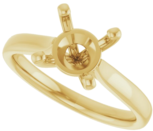 Sužadėtuvių Žiedas 18k yellow gold Round 8mm (5)
