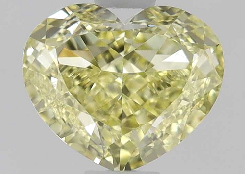 0.51 carat Fancy Yellow-VVS2 Natūralus Heart Deimantas (1)