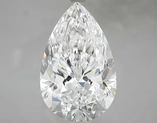 4.02 carat D-SI1 Natūralus Pear Deimantas (1)