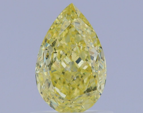 1.0 carat Fancy Intense Yellow-SI2 Natūralus Pear Deimantas (1)