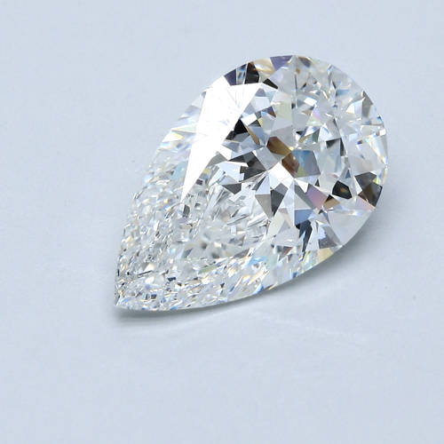 5.07 carat F-VS2 Natūralus Pear Deimantas (1)