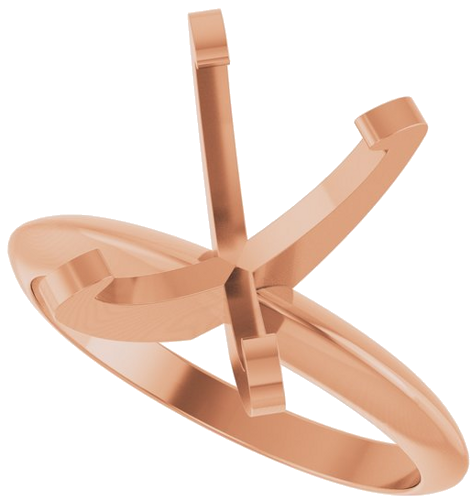 Sužadėtuvių Žiedas „Solitaire“ 585 Rožinis Aukso Oval 11mm x 9mm (5)