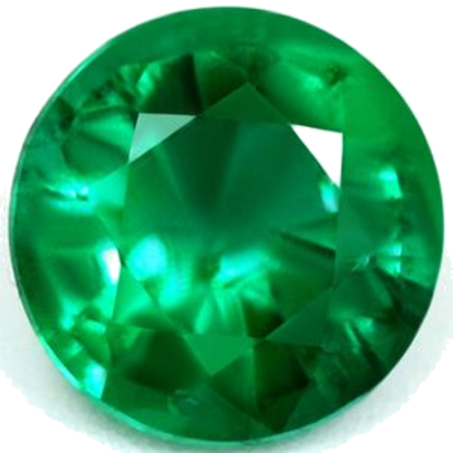 0.66 carat GREEN Round Smaragdas (1)