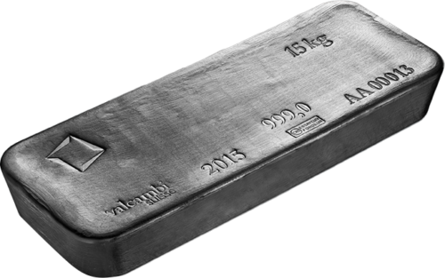 15 kg Standartinis investicinio sidabro luitas Valcambi (1)