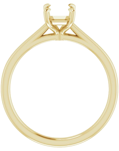 Sužadėtuvių Žiedas „Solitaire“ 585 Geltonojo Aukso Emerald 7mm x 5mm (2)