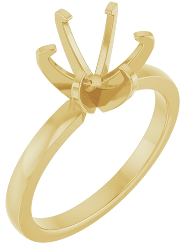 Sužadėtuvių Žiedas „Claw-Prong Solitaire“ 14k yellow gold Round 8.2mm (1)