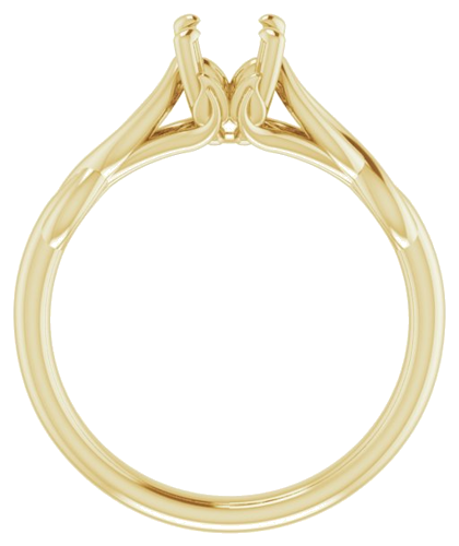 Sužadėtuvių Žiedas „Solitaire“ 750 Geltonojo Aukso Oval 7mm x 5mm (2)