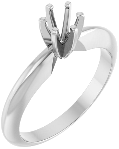 Sužadėtuvių Žiedas „Solitaire“ 14k white gold Round 4.1mm (1)