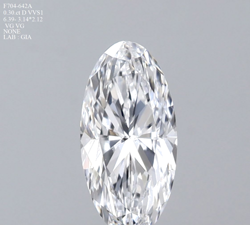 0.3 carat D-VVS1 Natūralus Oval Deimantas (1)