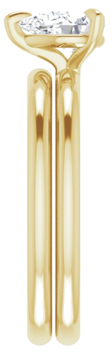 Sužadėtuvių Žiedas „Solitaire“ 585 Geltonojo Aukso Pear Shape 7mm x 5mm (9)