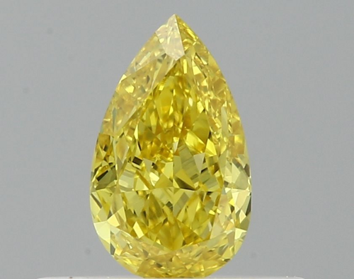 0.33 carat Fancy Vivid Yellow-VVS2 Natūralus Pear Deimantas (1)
