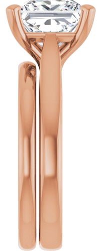 Sužadėtuvių Žiedas 14k rose gold Square 8mm (9)