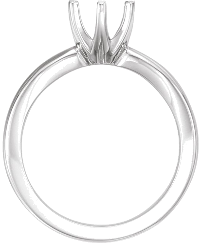 14K White 6.5 mm Round Medium 6-Prong Solstice Solitaire® Ring Mounting (2)
