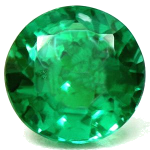 0.63 carat GREEN Round Smaragdas (1)