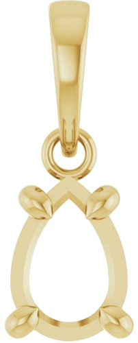 Pakabukas „Solitaire“ 14k yellow gold Pear 7mm x 5mm (1)
