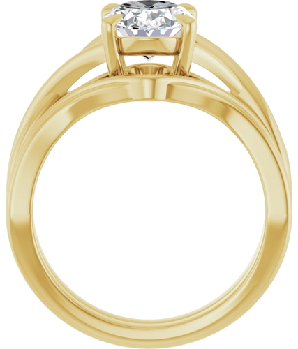 Sužadėtuvių Žiedas „Claw-Prong Solitaire“ 14k yellow gold Oval 9mm x 7mm (7)