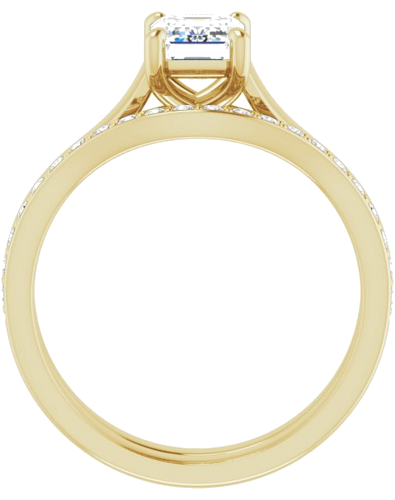 14K Yellow 7x5 mm Emerald Solitaire Engagement Ring Mounting (7)