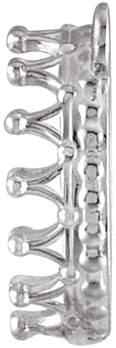 Pakabukas „Cabochon Crown“ 585 Baltojo Aukso Oval 8mm x 6mm (2)