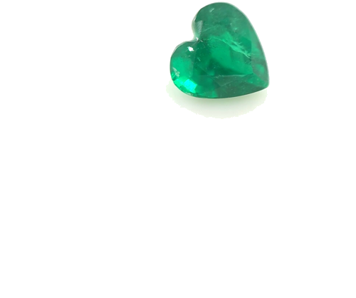 0.63 carat GREEN Heart Smaragdas (1)